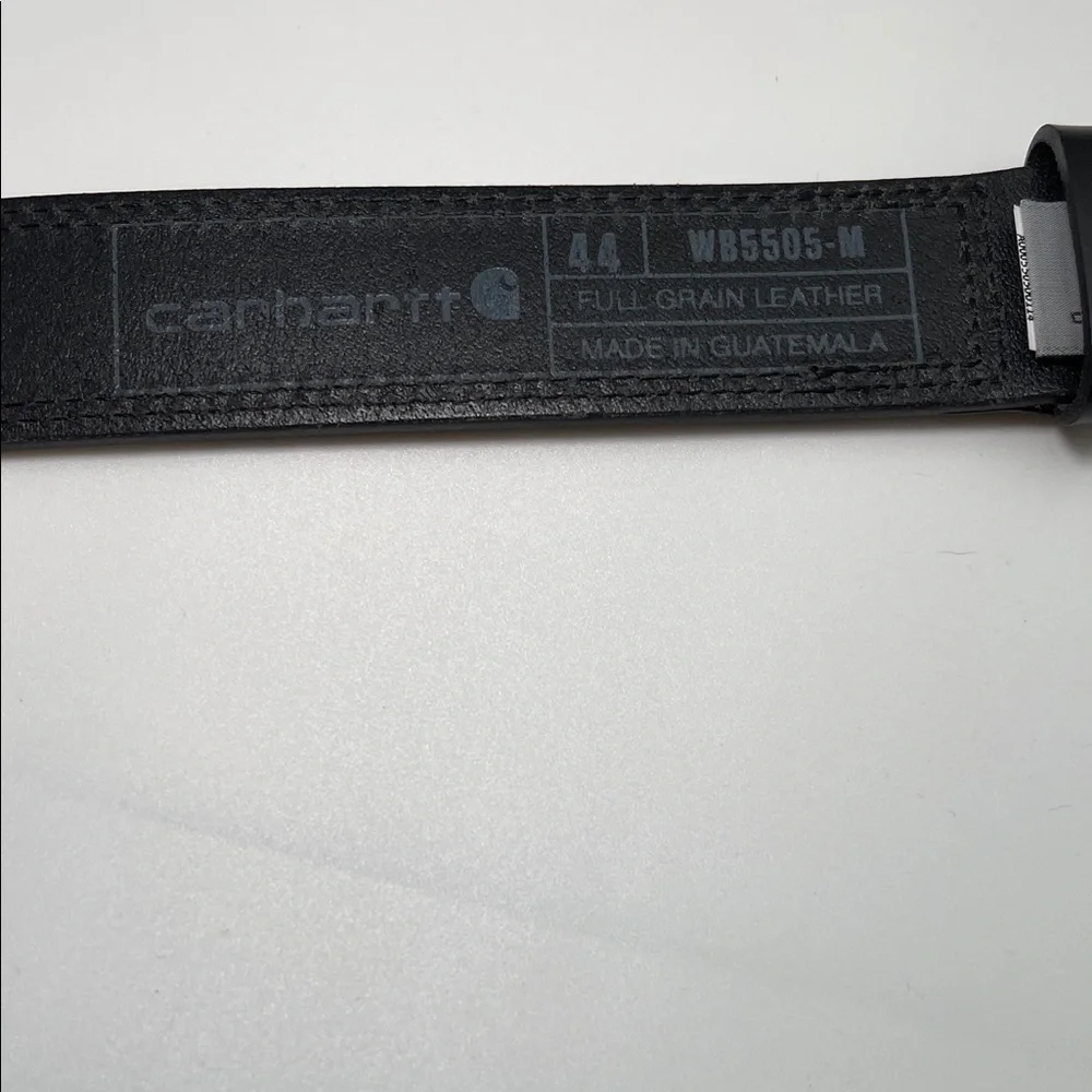 NWOT Carhartt Black Scratchless Leather Belt Size 44